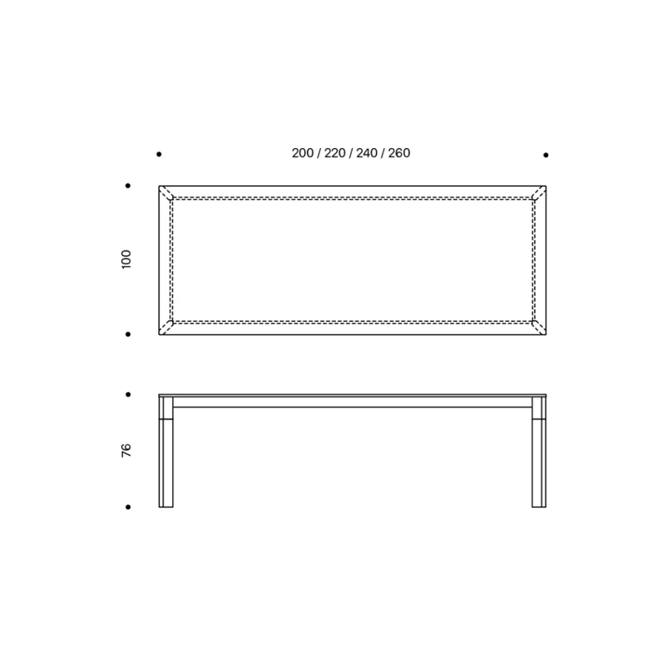 Stół kuchenny z bardzo przezroczystego szkła z drewnianymi nogami Made in Italy - Super Viadurini