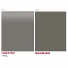 Stół kuchenny z matowego szkła z metalową konstrukcją Made in Italy - Broszka Viadurini