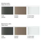 Prostokątny stół kuchenny ze szklanym blatem i podstawą Made in Italy - Tiseo Viadurini