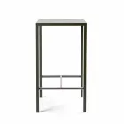 Kwadratowy stolik barowy z malowanego metalu na zewnątrz Made in Italy - Fada Viadurini