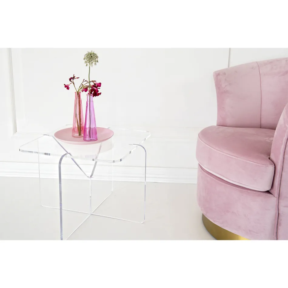 Zaprojektuj stolik kawowy z przezroczystego lub wędzonego pleksi - Draco Viadurini