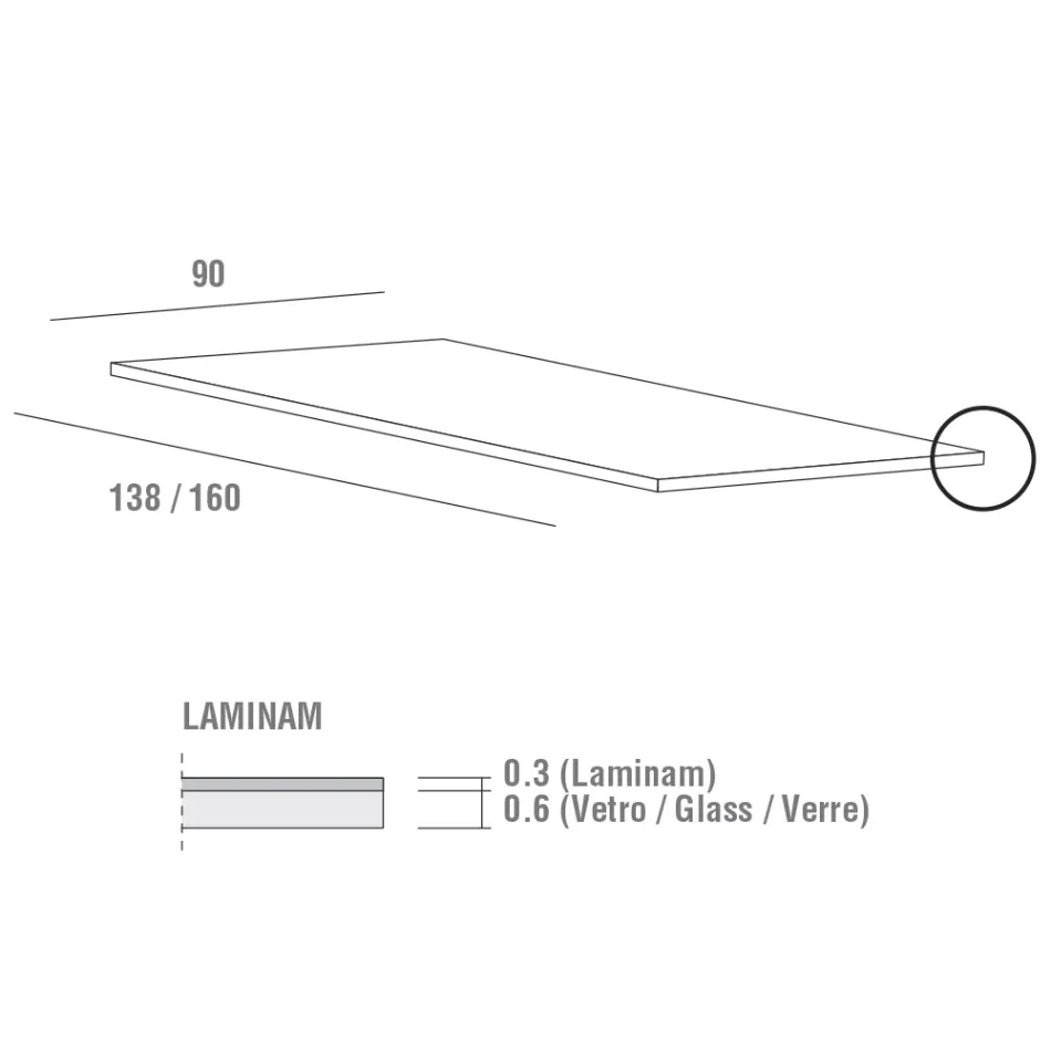 Rozkładany stół kuchenny z ceramiki Fine Laminam Made in Italy - Efisto Viadurini