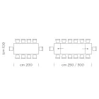 Stół kuchenny Fenix z możliwością rozciągnięcia do 300 cm Made in Italy - Grotta Viadurini