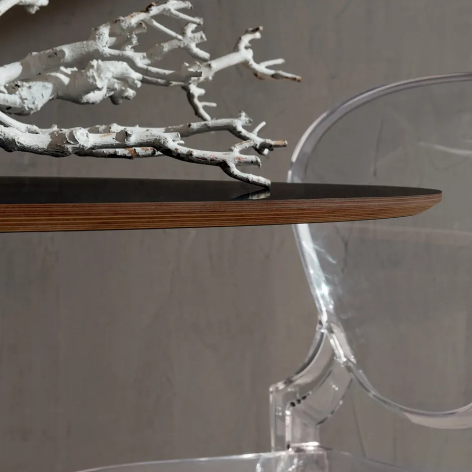 Stół kuchenny z Fenix i lakierowanego syntetycznego marmuru Made in Italy - Brontolo Viadurini