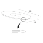 Stół kuchenny z Fenix i lakierowanego syntetycznego marmuru Made in Italy - Brontolo Viadurini