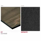 Stół kuchenny HPL z antracytową podstawą metalową Made in Italy - Aresto Viadurini