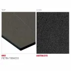 Stół kuchenny HPL z antracytową podstawą metalową Made in Italy - Aresto Viadurini