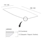 Stół kuchenny z laminatu o metalowej konstrukcji Made in Italy - Carlino Viadurini