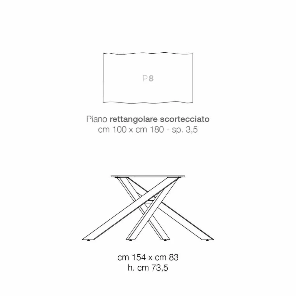 Wykonany we Włoszech stół kuchenny z litego drewna, Dionigi Viadurini