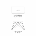 Stół kuchenny z MDF i metalu wykonany we Włoszech, Wilmer Viadurini