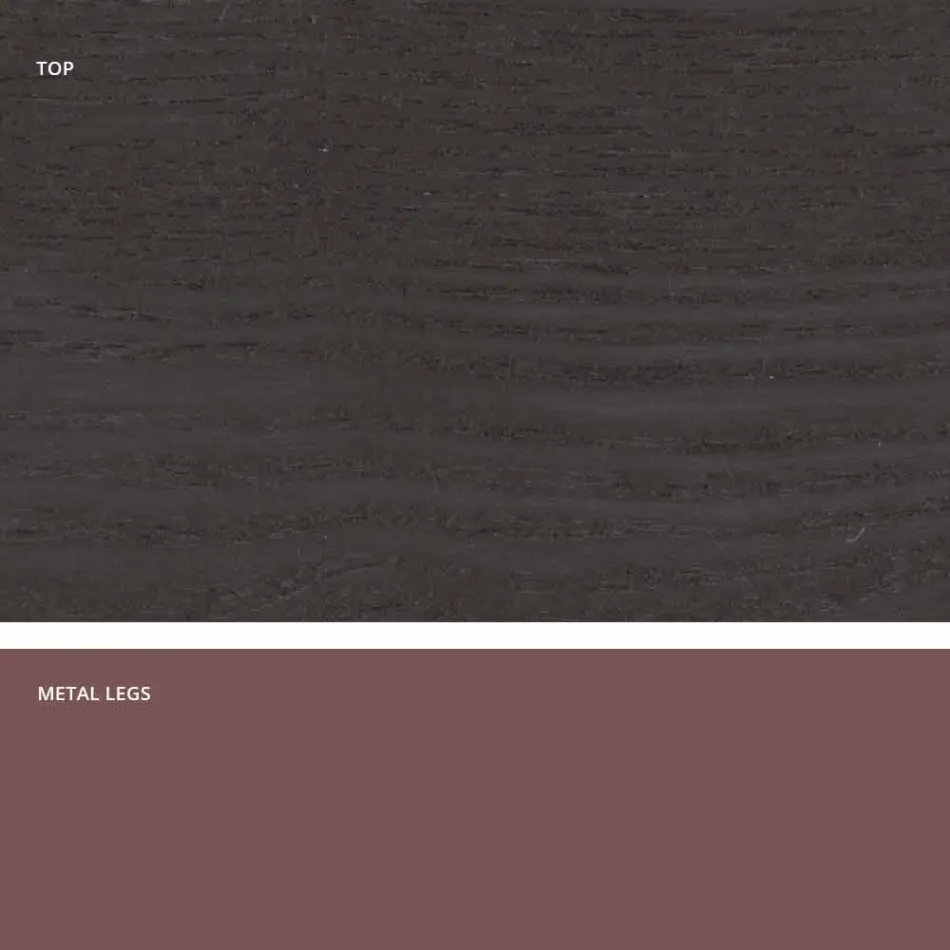 Stół kuchenny z MDF i metalu wykonany we Włoszech, Wilmer Viadurini