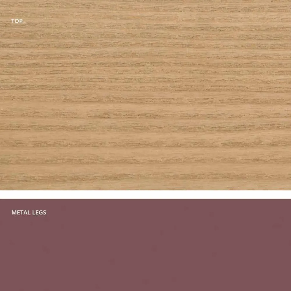 Stół kuchenny z MDF i metalu wykonany we Włoszech, Wilmer Viadurini