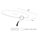 Luksusowy stół kuchenny ze szkła hartowanego i marmuru Made in Italy - Brontolo Viadurini