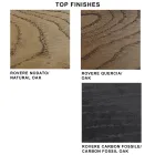 Nowoczesny stół kuchenny z fornirowanego drewna i stali Made in Italy - Grotta Viadurini