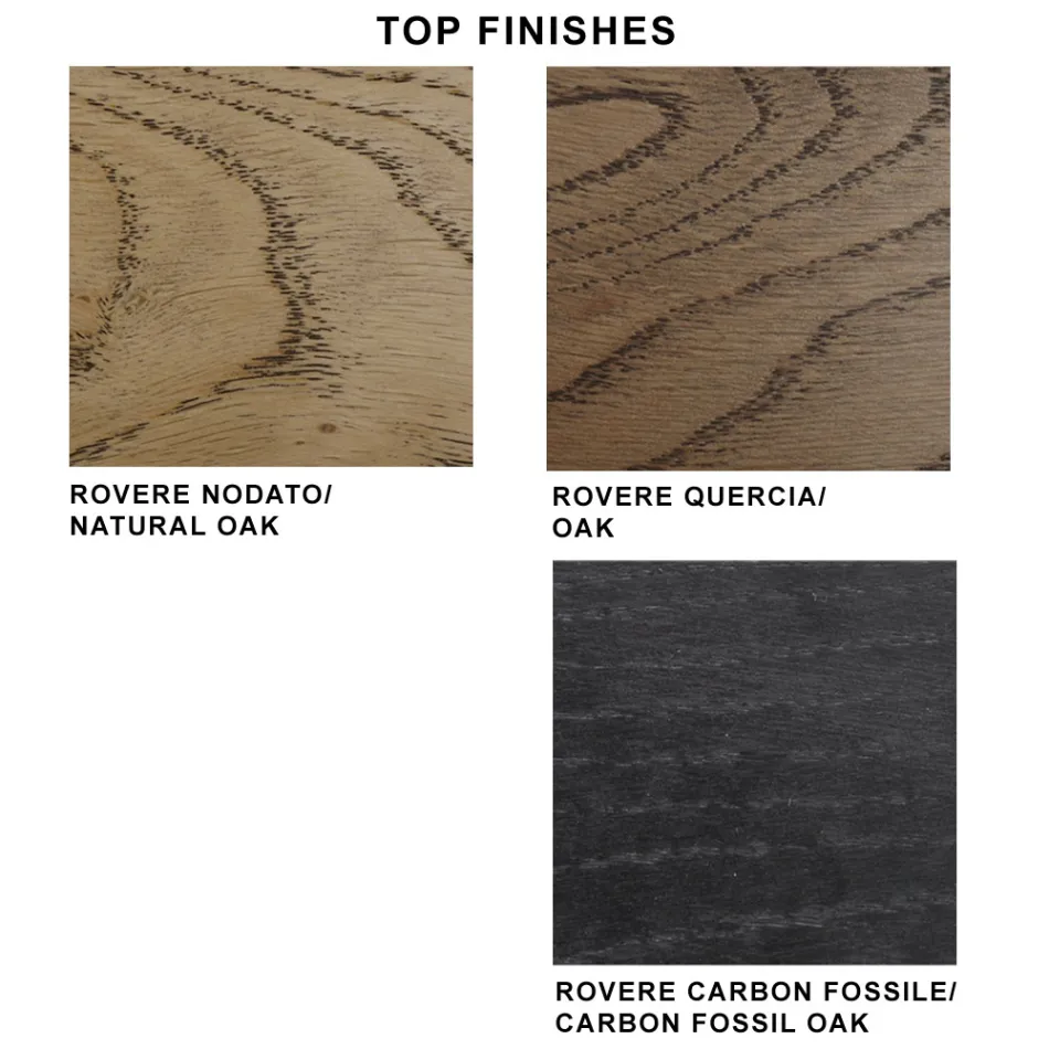 Nowoczesny stół kuchenny z fornirowanego drewna i stali Made in Italy - Grotta Viadurini