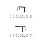 Stół ogrodowy rozkładany do 250 cm wykonany z metalu Made in Italy - Beverly Viadurini