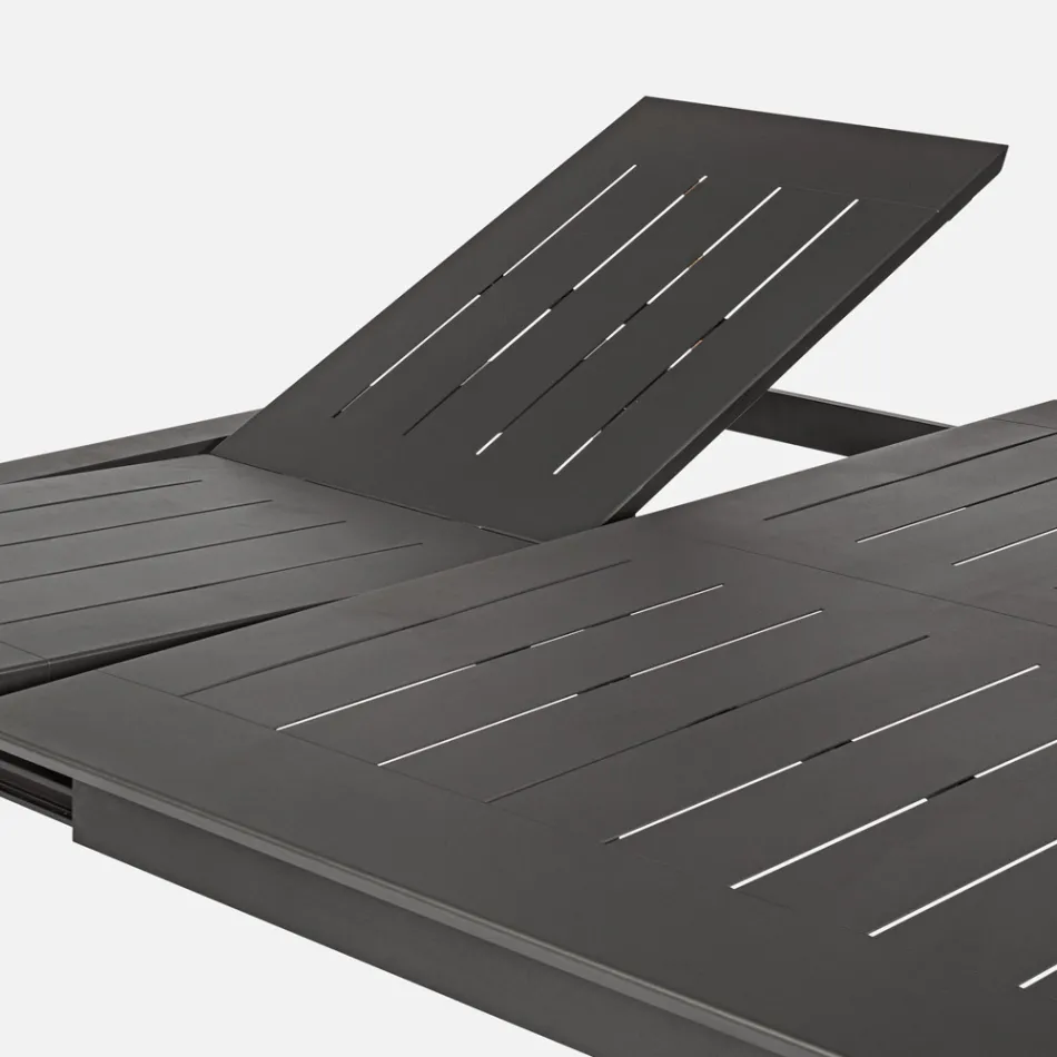 Rozkładany stół zewnętrzny do 160 cm z aluminium, Homemotion - Andries Viadurini