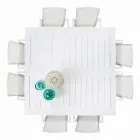 Rozkładany stół zewnętrzny do 160 cm z aluminium, Homemotion - Andries Viadurini