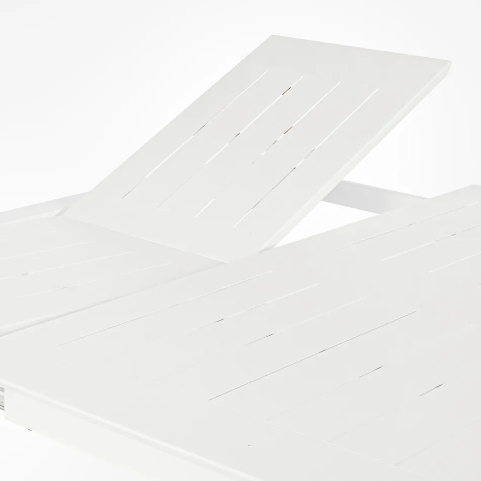 Rozkładany stół zewnętrzny do 160 cm z aluminium, Homemotion - Andries Viadurini