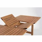 Rozkładany stół zewnętrzny do 160 cm z drewna akacjowego - chmura Viadurini