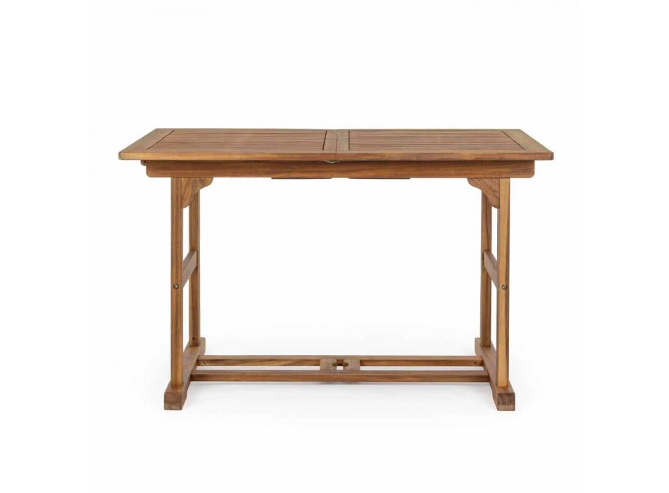 Rozkładany stół zewnętrzny do 160 cm z drewna akacjowego - chmura Viadurini
