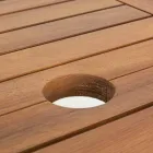 Rozkładany stół zewnętrzny do 160 cm z drewna akacjowego - chmura Viadurini