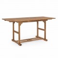 Rozkładany stół zewnętrzny do 160 cm z drewna akacjowego - chmura