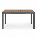 Stół rozkładany do 200 cm z blatem z drewna tekowego - wykończenie Bobel