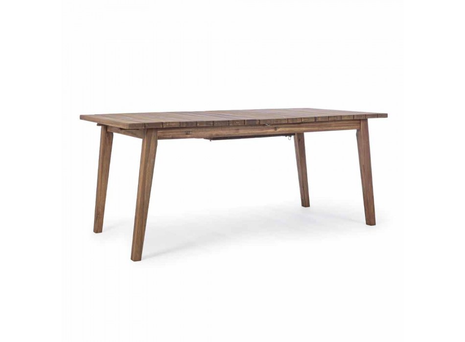 Rozkładany stół ogrodowy do 240 cm z drewna akacjowego - Howard Viadurini