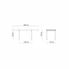 Rozkładany stół zewnętrzny do 280 cm z metalu Made in Italy - Dego Viadurini