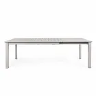 Rozkładany stolik zewnętrzny w aluminiowym nowoczesnym stylu Homemotion - Casper Viadurini