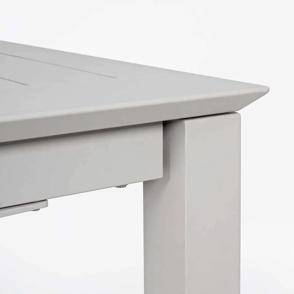 Rozkładany stolik zewnętrzny w aluminiowym nowoczesnym stylu Homemotion - Casper Viadurini