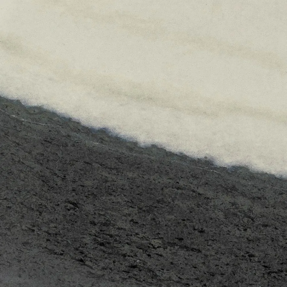 Stół ogrodowy z drewnianą podstawą i ceramicznym blatem Panda White - Infinity Viadurini