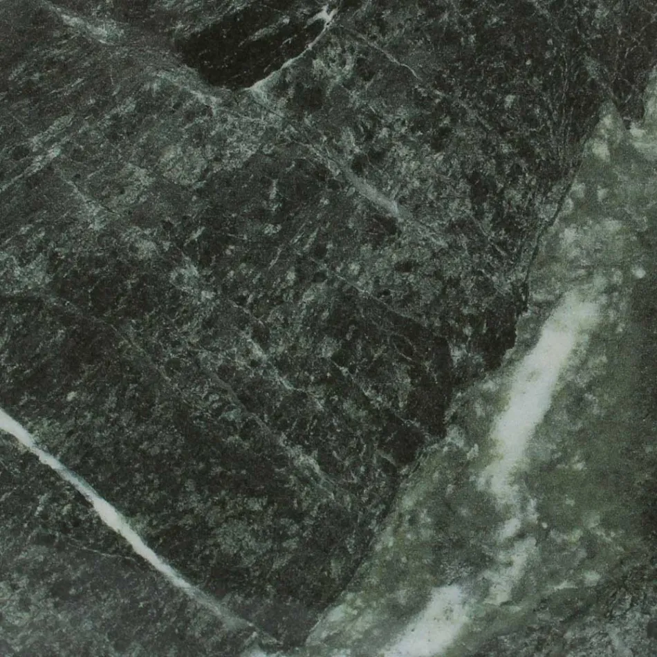 Stół ogrodowy z drewnianą podstawą i zielonym ceramicznym blatem France - Infinity Viadurini