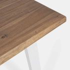 Stół ogrodowy z blatem z drewna akacjowego i stalową podstawą - Sunny Viadurini
