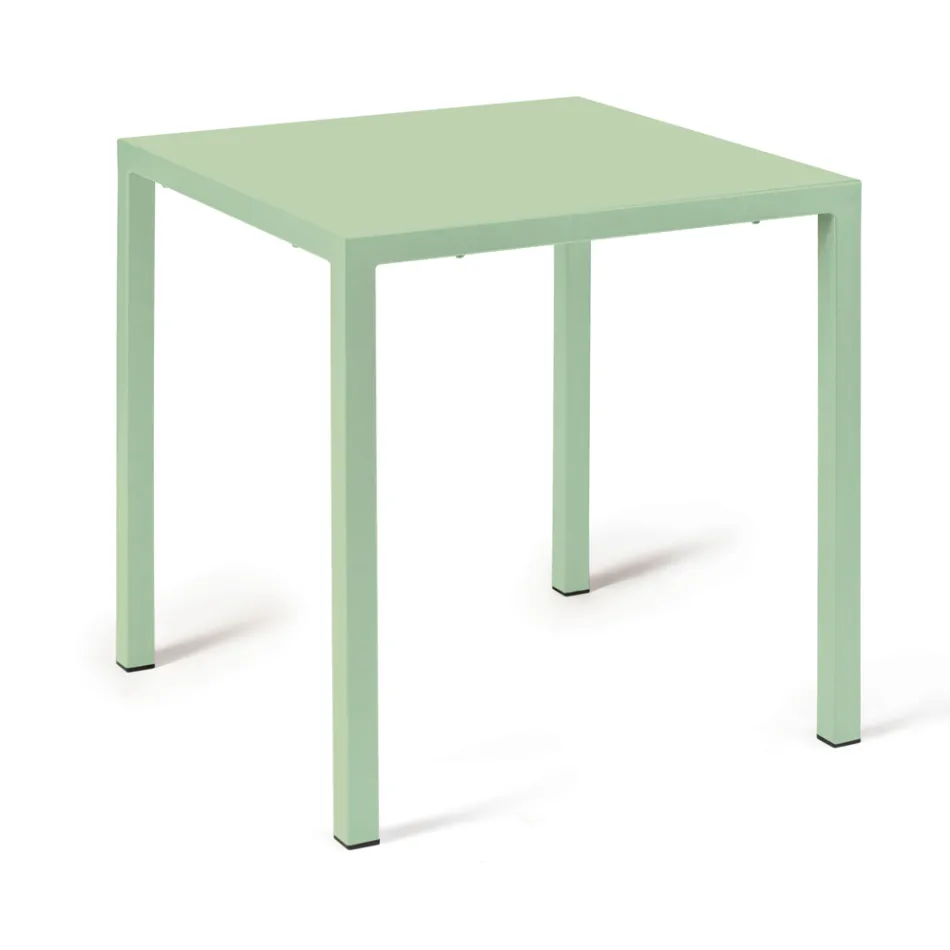 Stół zewnętrzny z galwanizowaną konstrukcją stalową Made in Italy - Azul Viadurini