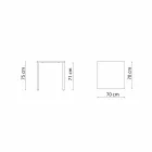 Nowoczesny metalowy stół zewnętrzny do układania w stosy Made in Italy - Aila Viadurini