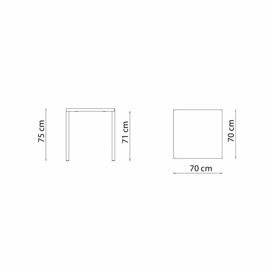 Nowoczesny metalowy stół zewnętrzny do układania w stosy Made in Italy - Aila Viadurini