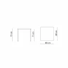 Nowoczesny metalowy stół zewnętrzny do układania w stosy Made in Italy - Aila Viadurini