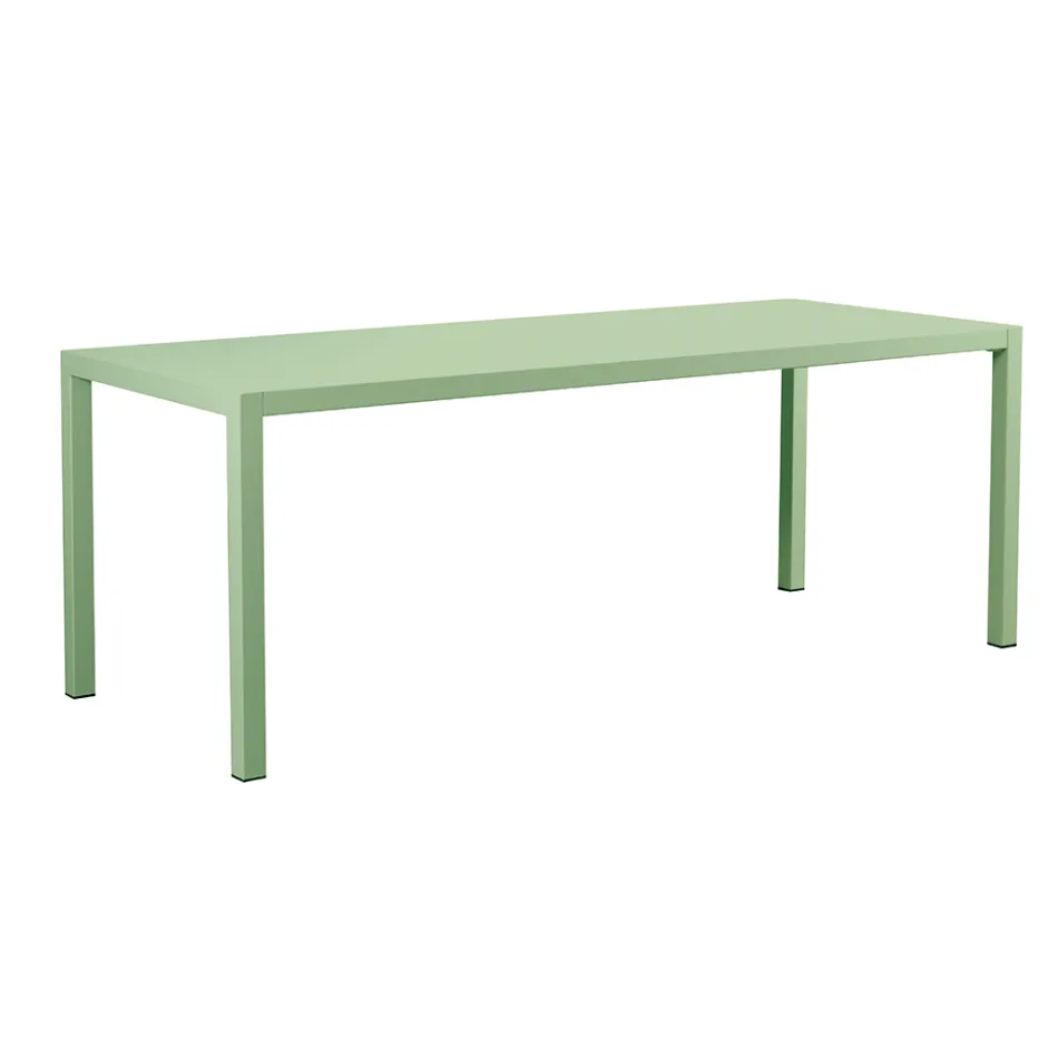 Prostokątny stół zewnętrzny ze stali ocynkowanej Made in Italy - Azul Viadurini