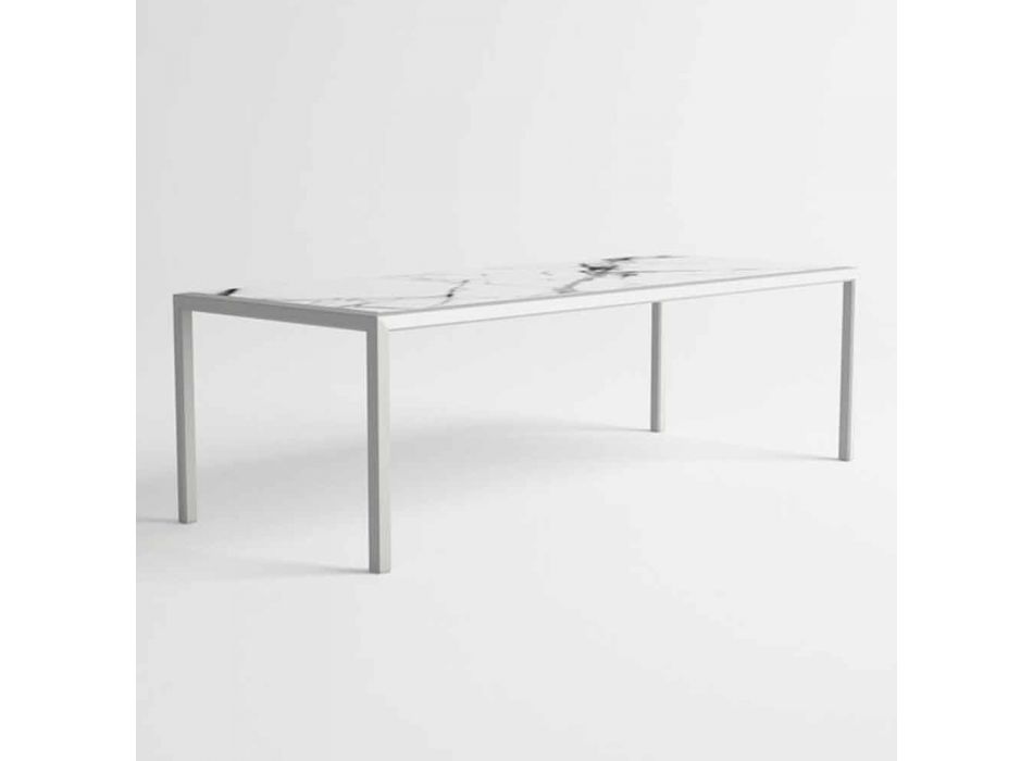 Stół zewnętrzny z aluminium o nowoczesnym designie do ogrodu - Mississippi2 Viadurini