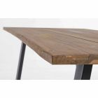 Stół ogrodowy z drewna akacjowego z nogami z malowanej stali - Sheldon Viadurini