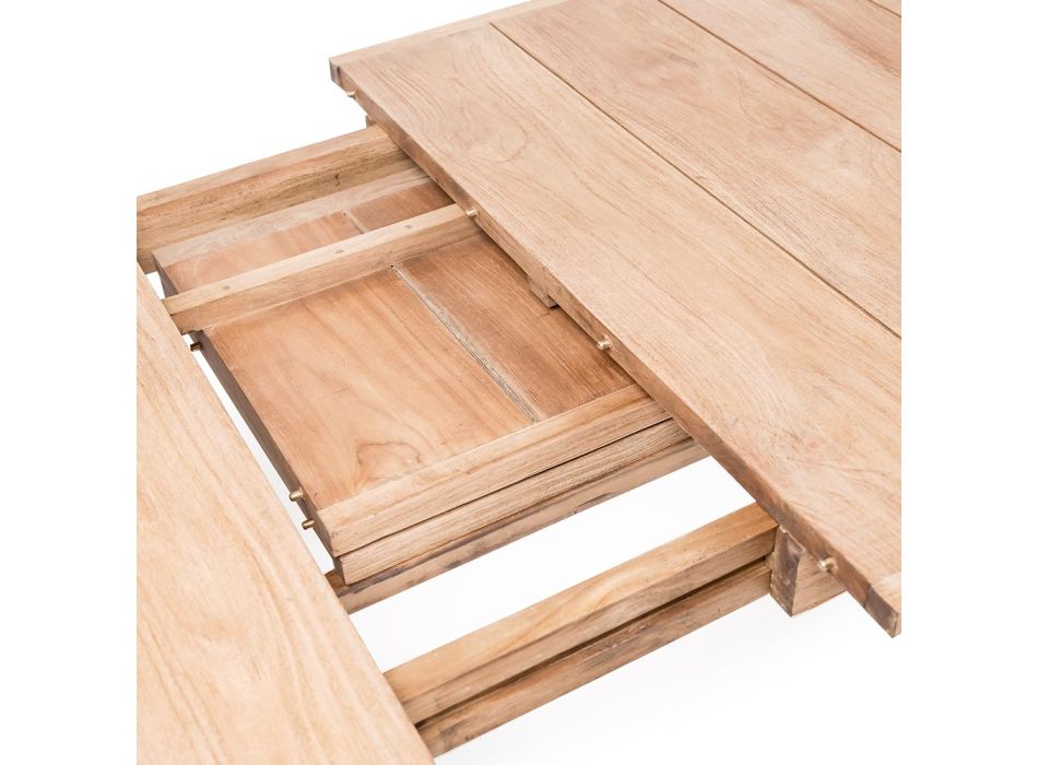 Stół ogrodowy z drewna tekowego rozkładany do 270 cm - Marie Viadurini
