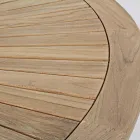 Stół z drewna tekowego na zewnątrz z obrotowym centralnym blatem, Homemotion - Dimitris Viadurini