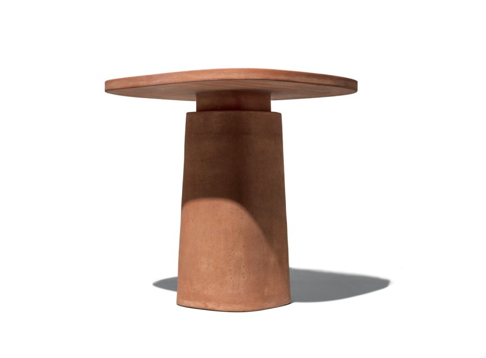 Kwadratowy stół z terakoty 70x70 cm Made in Italy - Yulia Viadurini