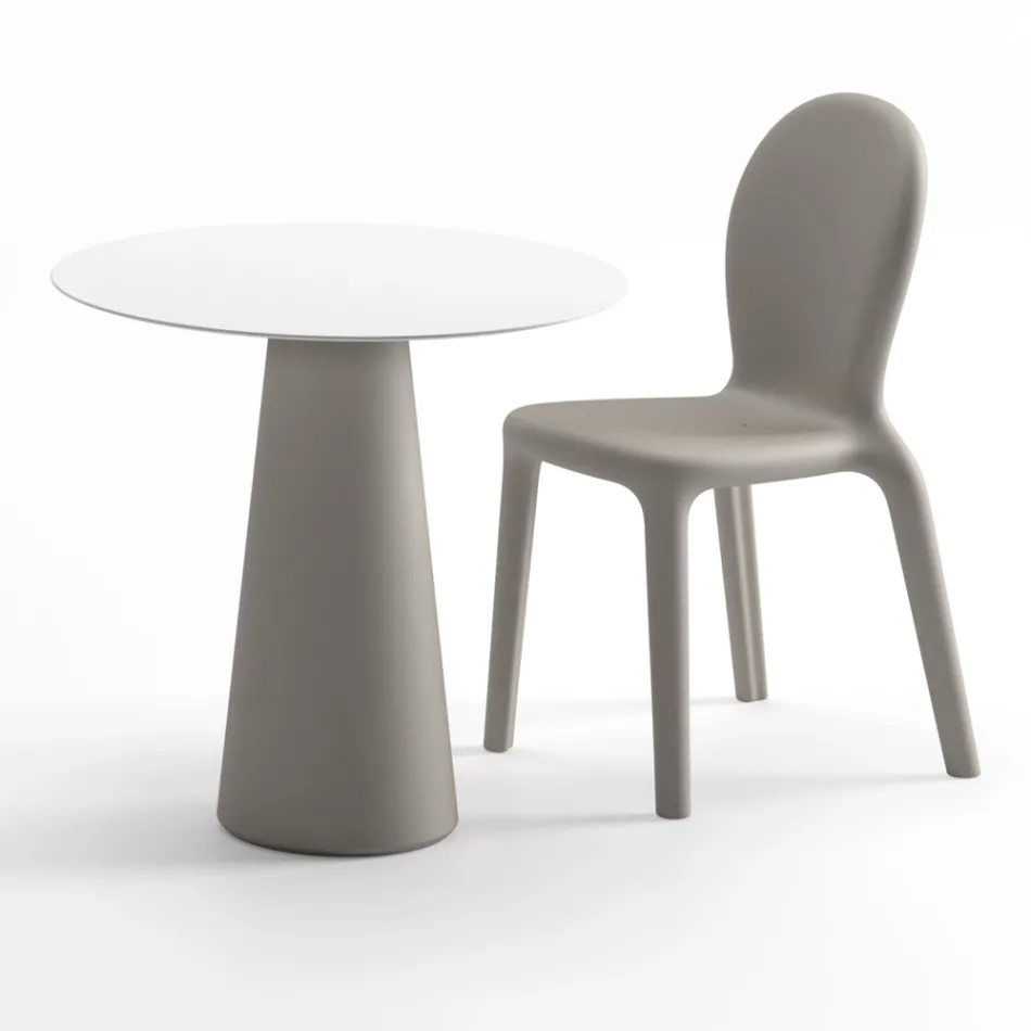 Nowoczesny stół ogrodowy z HPL i matowego polietylenu Made in Italy - Forlina Viadurini