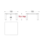 Stół zewnętrzny Hpl Top lub Ceramic Made in Italy - Plinto by Varaschin Viadurini