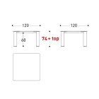 Stół zewnętrzny Hpl Top lub Ceramic Made in Italy - Plinto by Varaschin Viadurini