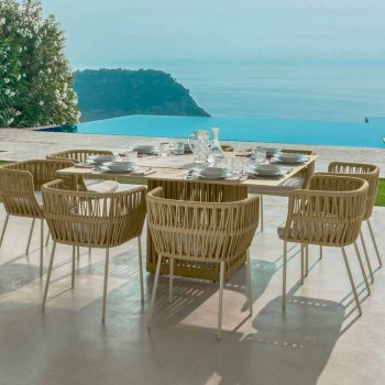 Aluminiowy kwadratowy stół ogrodowy Cliff Talenti 150 cm marki Palomba
