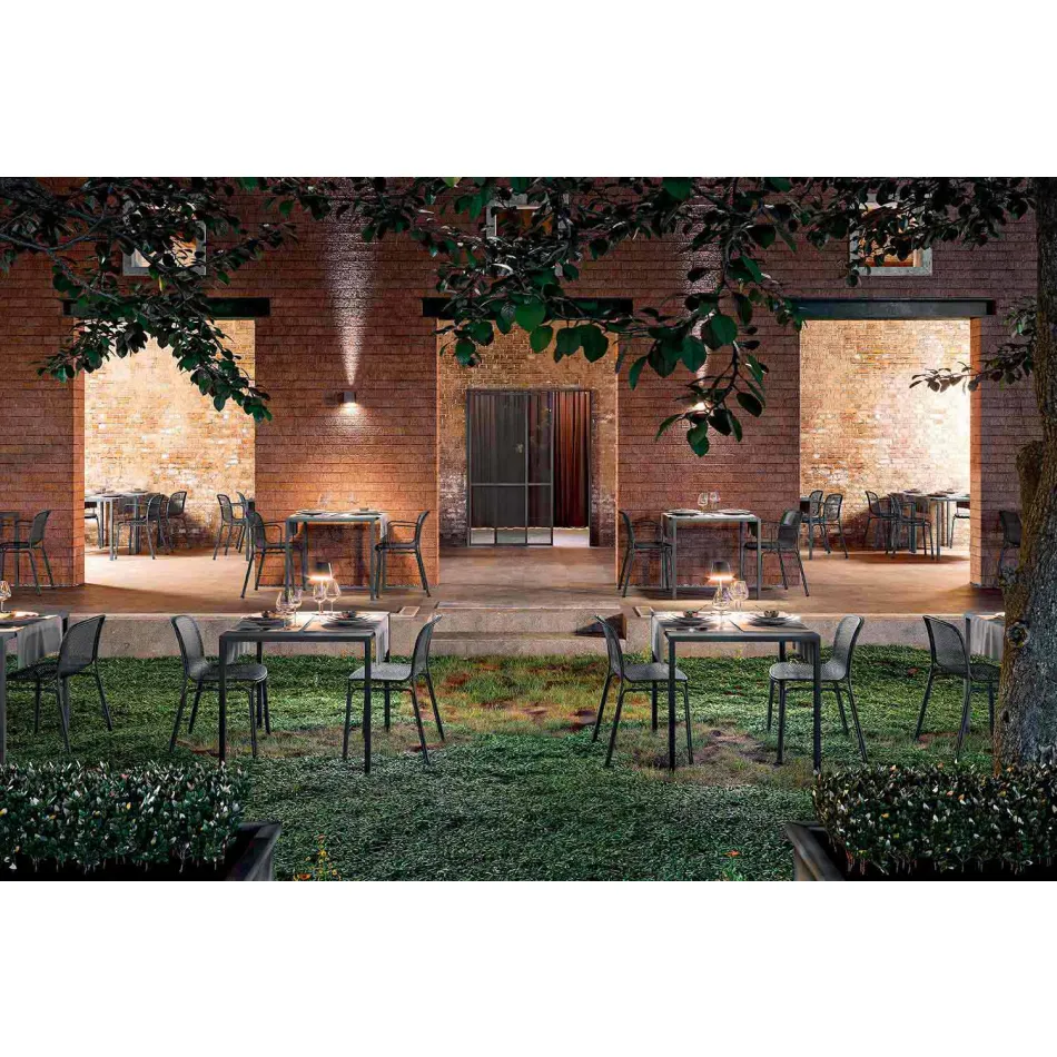 Kwadratowy stół ogrodowy Made in Italy - Benedict Viadurini